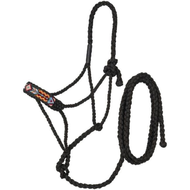 Beaded Mule Tape Halter with Lead