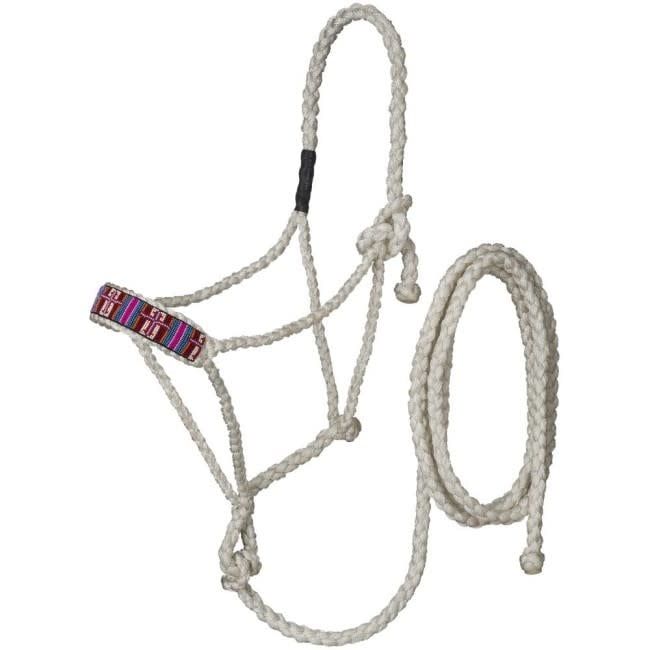 Beaded Mule Tape Halter with Lead
