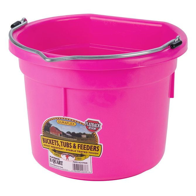 Plastic Flatback Bucket 8 QT