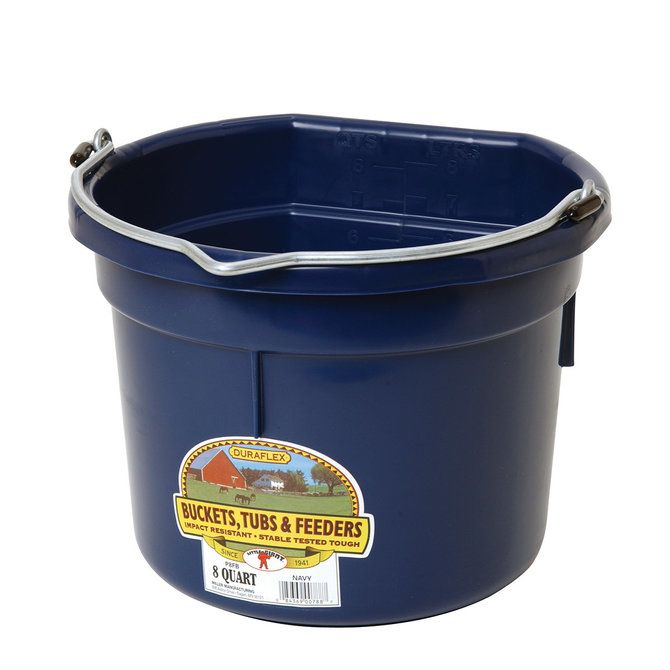 Plastic Flatback Bucket 8 QT