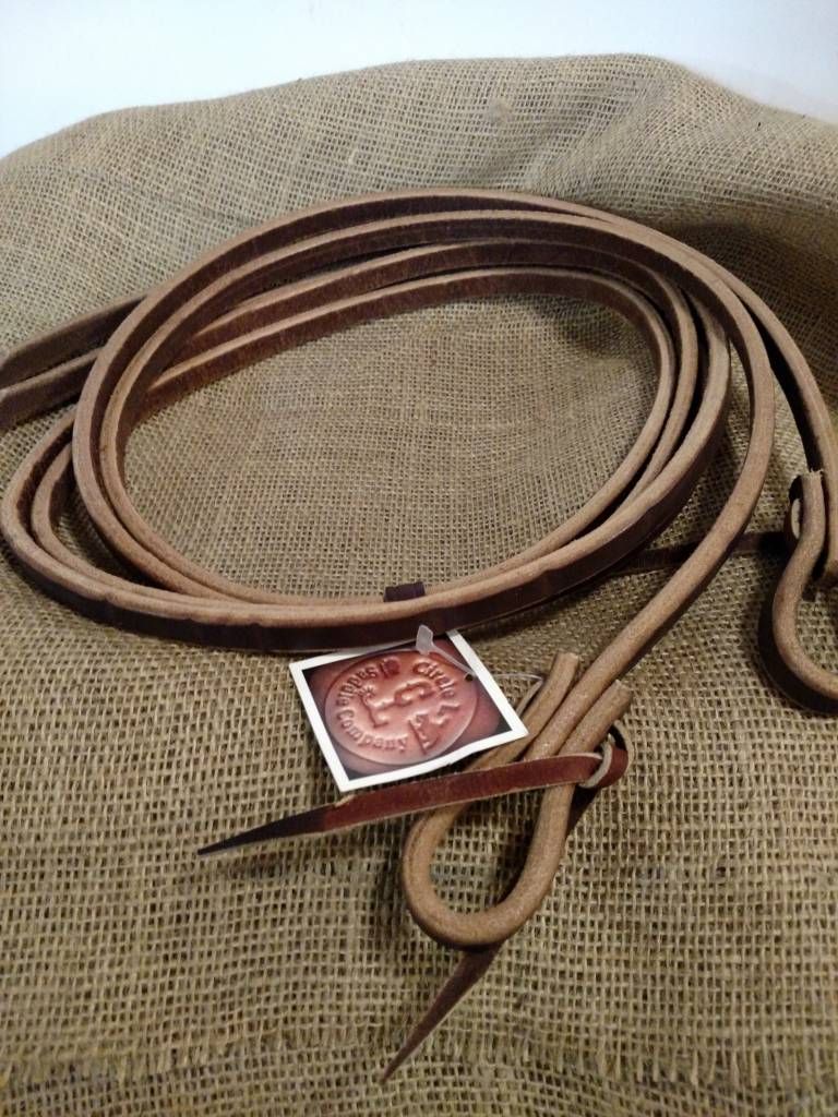 Circle L Leather Weighted Split Reins w/ Tie Ends, U.S.A. Made - 8'