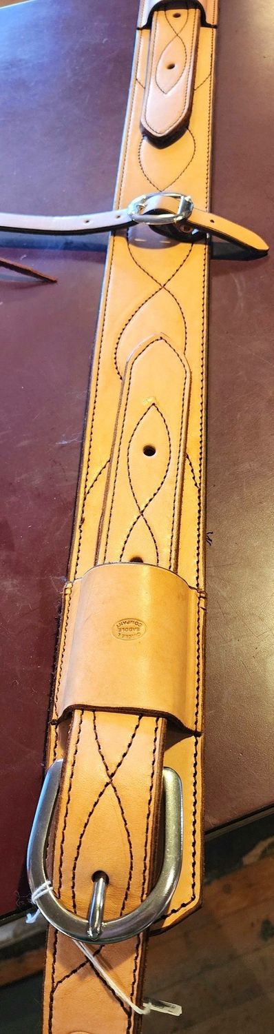 Circle L Flank Cinch with Billets, Color: Natural