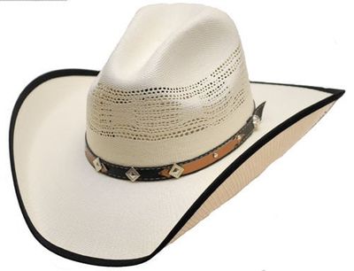 WEX Straw Hat w/ Trim on Brim, Natural