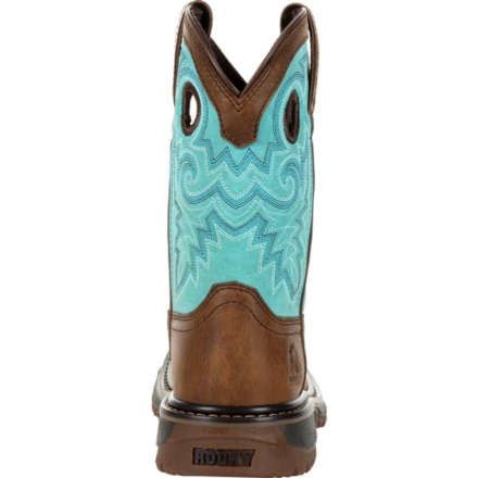 Youth Rocky Big Kid's Original Ride FLX Western Boot - Turquoise Brown