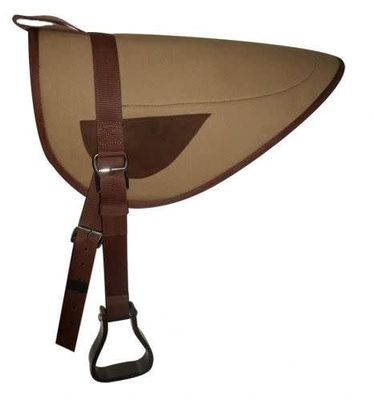 Black Canvas Top Bareback Pad - Horse Size