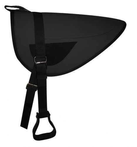 Black Canvas Top Bareback Pad - Horse Size, Color: Black