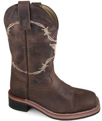 Youth Smoky Logan Leather Cowboy Boot