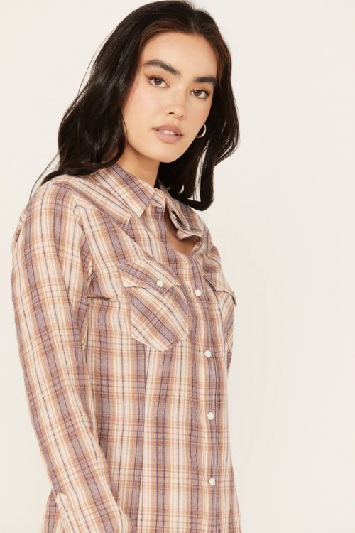 Women's Wrangler® Retro® Top - Lavender Plaid