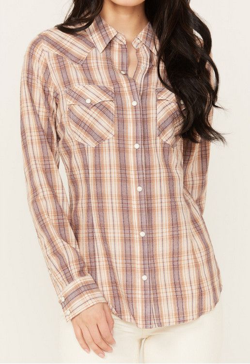 Women's Wrangler® Retro® Top - Lavender Plaid