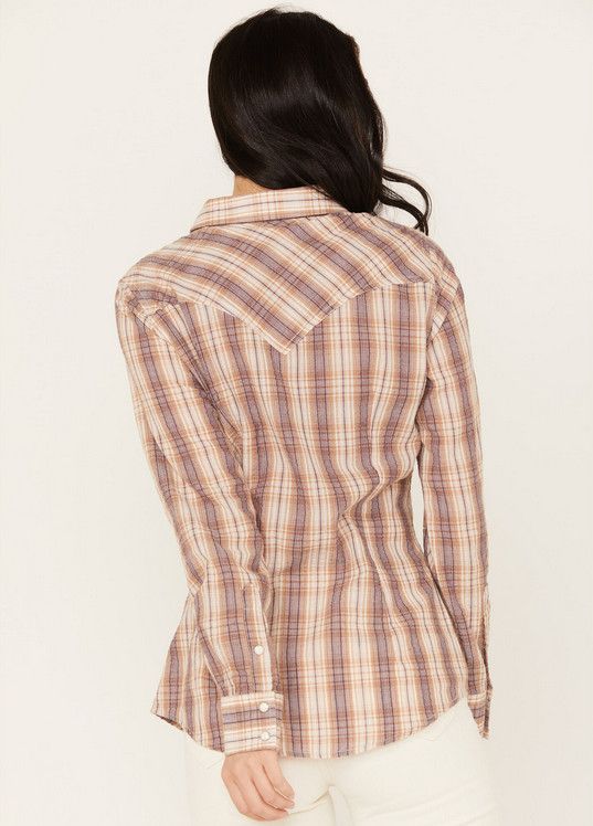 Women's Wrangler® Retro® Top - Lavender Plaid