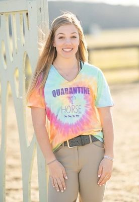 Women's Stirrups T-Shirt - "Quarantine" Tie Dye