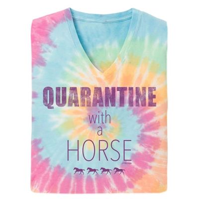 Women's Stirrups T-Shirt - "Quarantine" Tie Dye