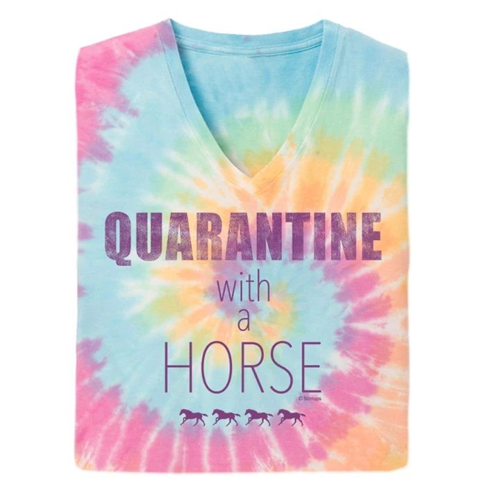 Women's Stirrups T-Shirt - "Quarantine" Tie Dye