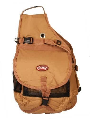 Nylon Deluxe Multi Pocket Saddle Bag, Color: Brown