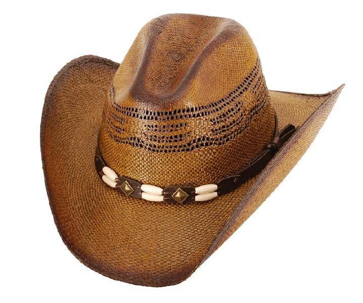 WEX Brockway Straw Western Hat Brown