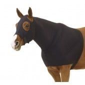 Stretch Full Zipper Mane Stay Hood  , Size: Black Small