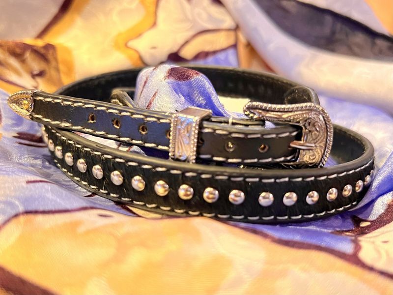 Hat Band - Calf Hair with Spots