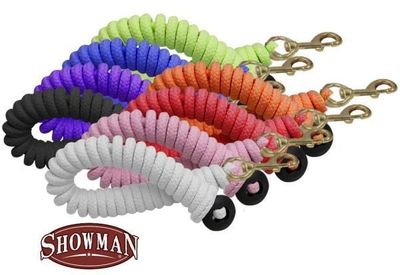 Showman 25' Soft Cotton Lunge Line with Brass Snap, Rubber Hand Stopper