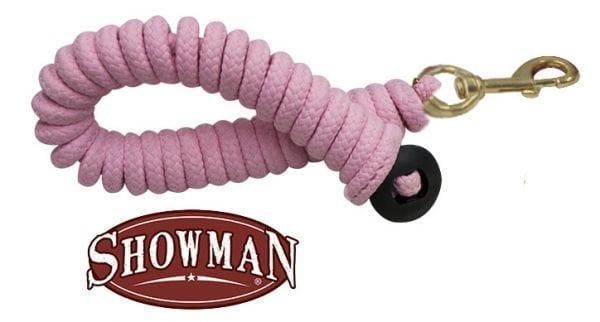 Showman 25' Soft Cotton Lunge Line with Brass Snap, Rubber Hand Stopper