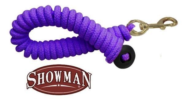 Showman 25' Soft Cotton Lunge Line with Brass Snap, Rubber Hand Stopper