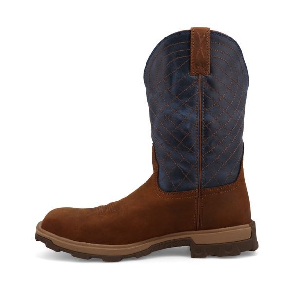 Men's Twisted X 11" UltraLite X Safety Toe Work Boot - Mocha & Denim