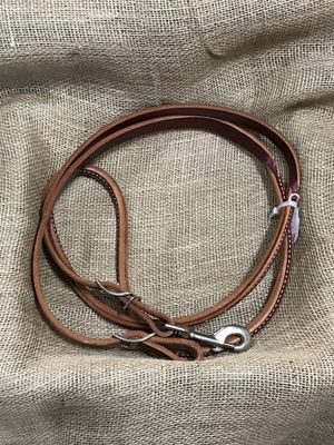 Circle L Leather Round Reins, Snap & Conway, U.S.A. Made - 7'