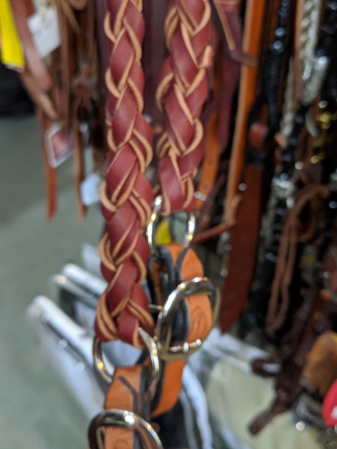 Circle L Leather Round Braided Split Reins