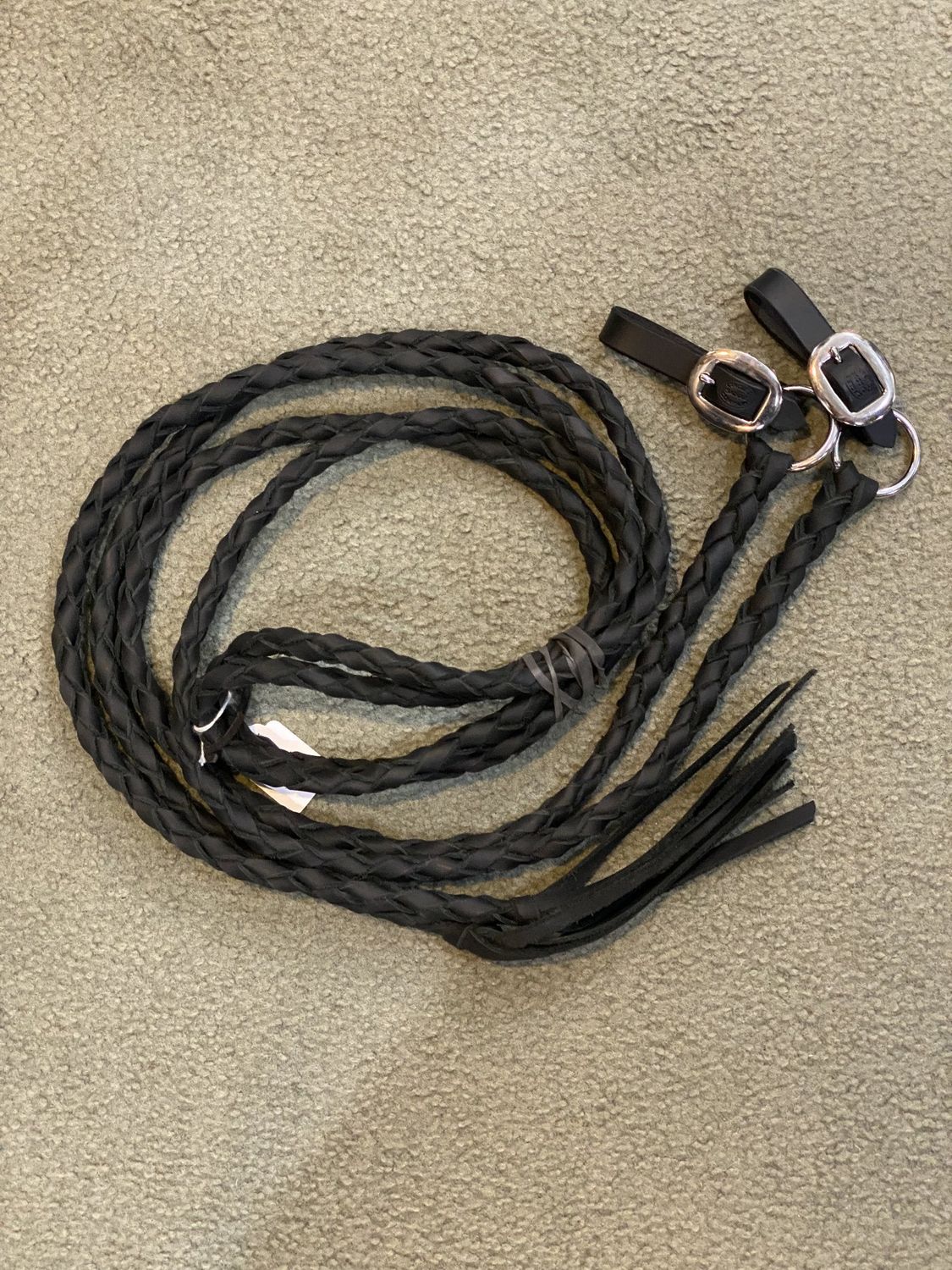 Circle L Leather Round Braided Split Reins