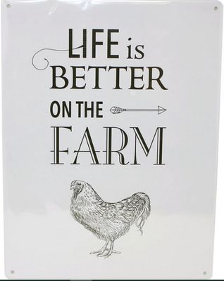 Various Metal Farm Signs