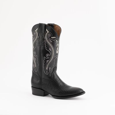 Men's Ferrini Black Taylor Teju Lizard Western Boots