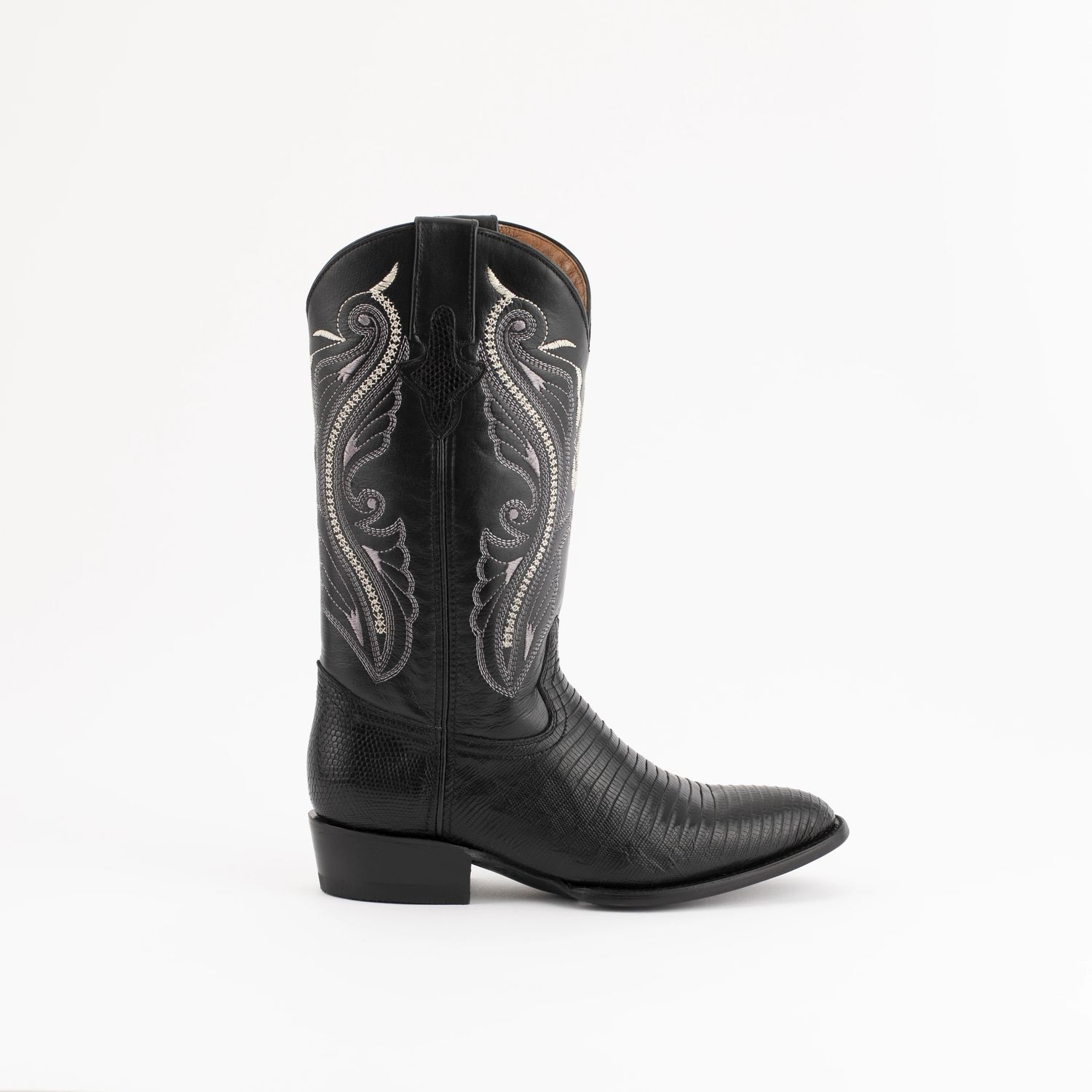 Men's Ferrini Black Taylor Teju Lizard Western Boots