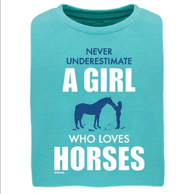 Children's Stirrups T-Shirt - "A Girl Who Loves Horses"