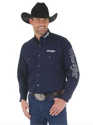 Men's Wrangler Logo Long Sleeve Shirt