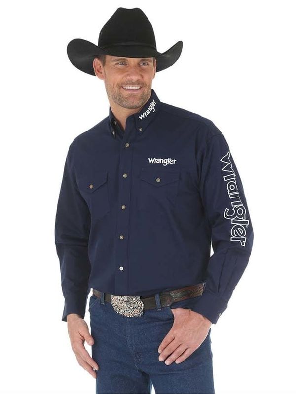 Men's Wrangler Logo Long Sleeve Shirt