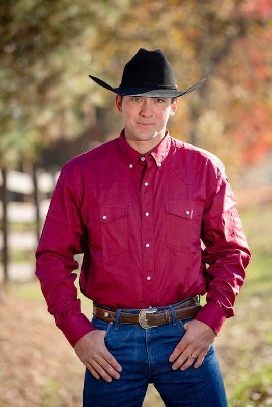 Men's Wyoming Traders Oxford Shirt - Cranberry