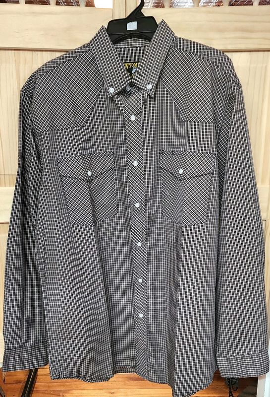 Men's Wyoming Traders Plaid Shirt - Brown/Black