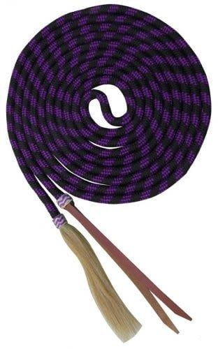 Mecate Rein- Horse Hair, Color: Purple