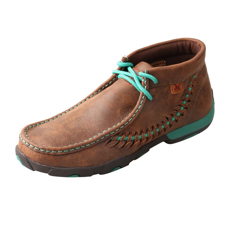 Women's Twisted X Chukka Driving Moc - Brown & Turquoise