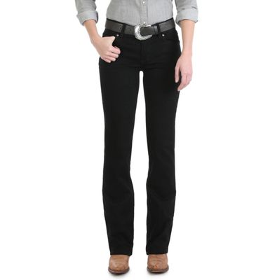 Women's Wrangler Black Mid-Rise Boot Cut Jeans