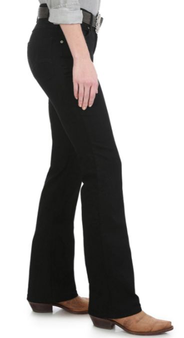 Women's Wrangler Black Mid-Rise Boot Cut Jeans