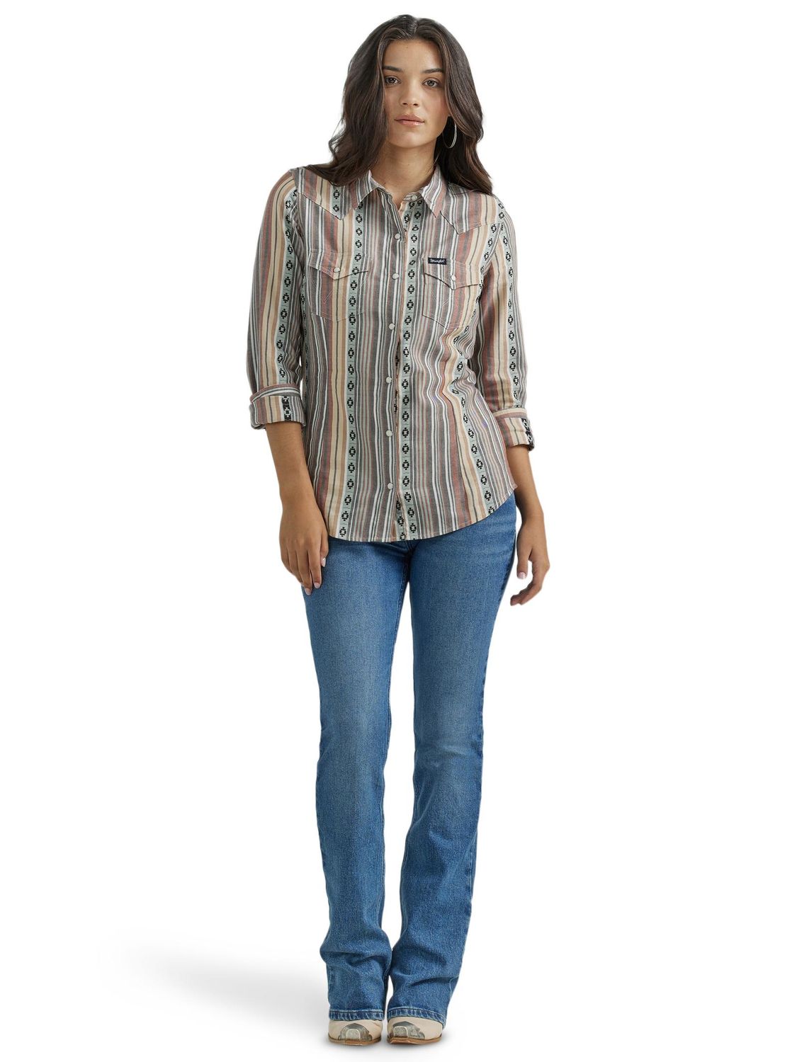 Women's Wrangler Retro Punchy Shirt - Pink/Blue Multi Women's Wrangler Retro Punchy Shirt - Pink/Blue Multi