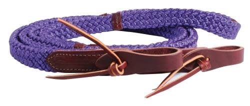 Quiet Control Roping Reins - 9', Color: Purple