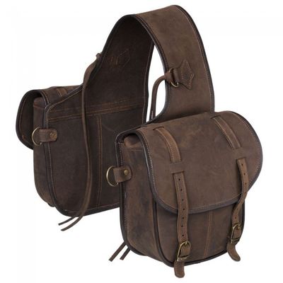 Soft Leather Saddle Bag, Color: Brown