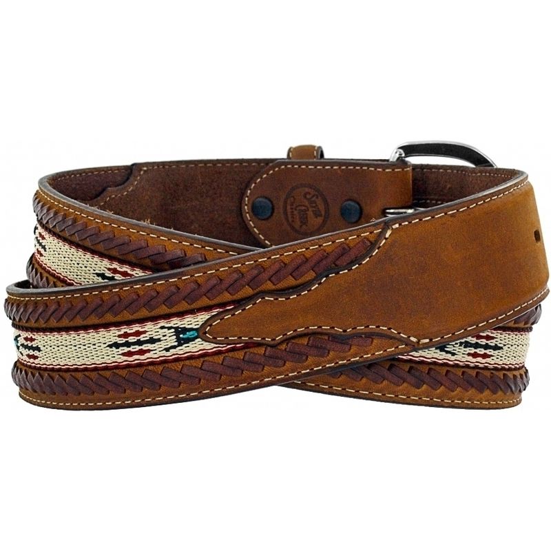 Adult - Tony Lama Laced Edge Horse Hair Ribbon Belt