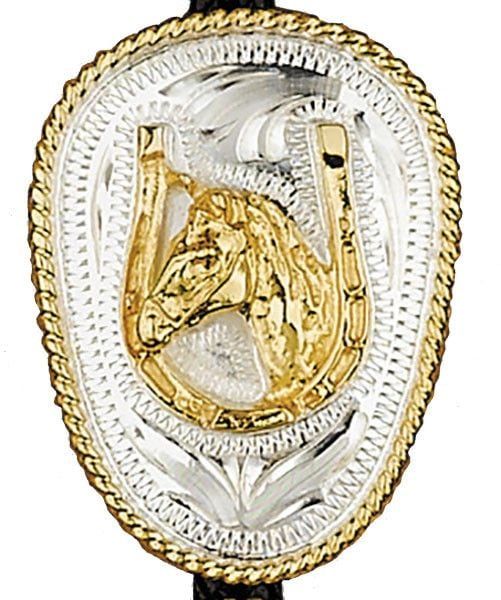 Bolo Tie - Horsehead & Horseshoe