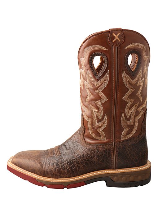 Men's Twisted X 12″ Alloy Safety Toe Western Workboot with CellStretch