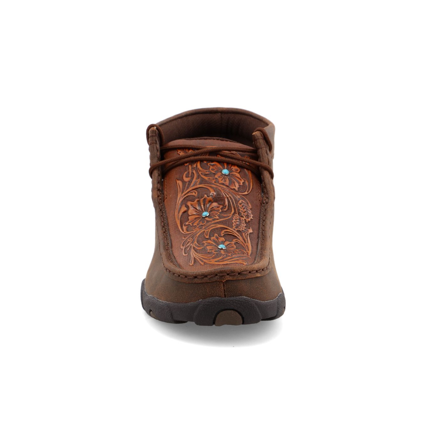 Women's Twisted X Chukka Driving Moc - Brown & Tooled Flower