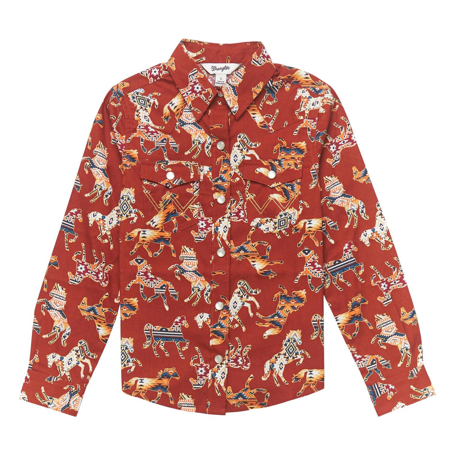 Girl's Wrangler Western Red Shirt