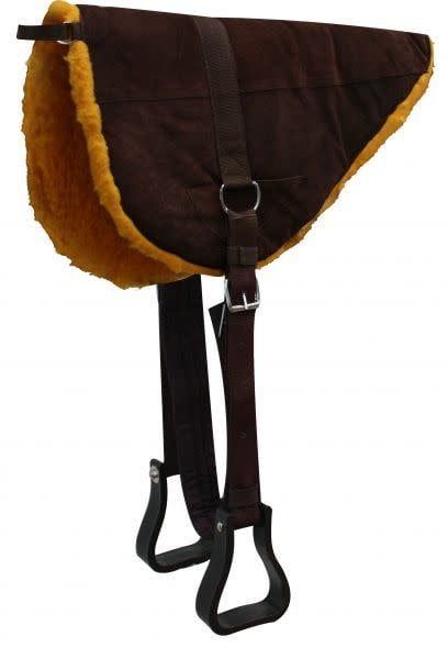Suede Horse Size Bareback Pad w/ Stirrups