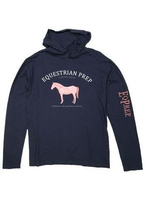 Preppy Fabric Horse Hooded T-Shirt